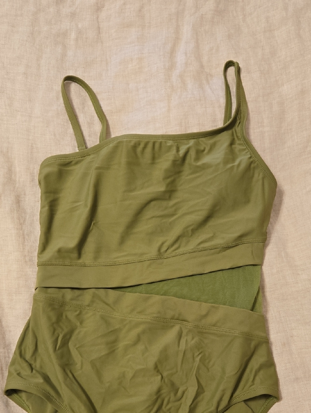 Womens Blue Rod Beattie Olive Green One-Piece Swimsuit Sz 8 NWOT - Picture 2 of 4